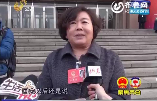 山东广播电视台齐鲁网《两会大家谈》采访山东木门生产厂家金马首董事长汪静